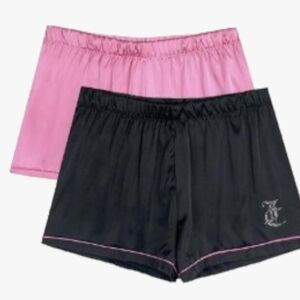 Juicy Couture Vibrant Pink Satin Lounge Pajama Shorts